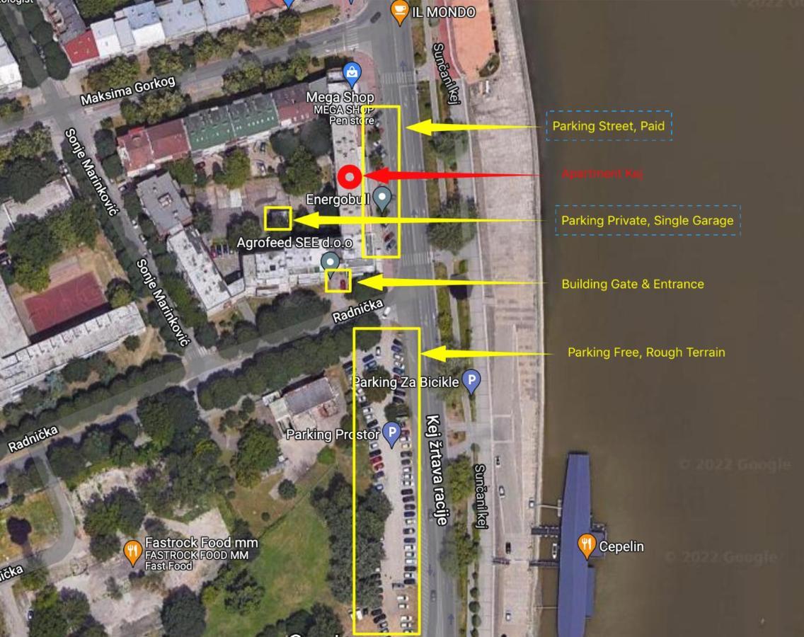 Center, Private Garage, Danube & Fortress, 3 Bdrm 2 Bath Novi Sad Eksteriør bilde